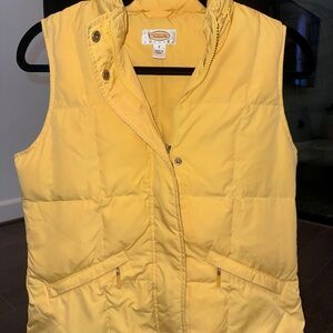 Talbots Yellow Women's Down Puffer Vest